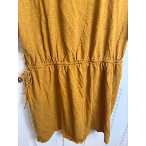 Old Navy Knit Drawstring Waist Shirt Dress Miner Gold XL Fall Normcore Minimal - Picture 2 of 6